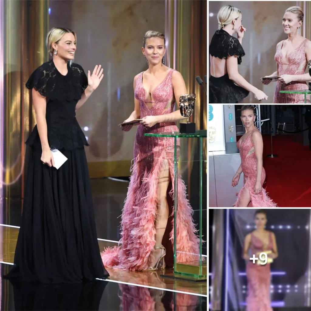 “Battle of Beauty: Margot Robbie and Scarlett Johansson Exude Glamour at BAFTAs”