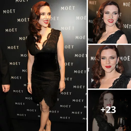 Mesmerizing in Allure: Scarlett Johansson Stuns in Elegantly Detailed Black Dress at Exclusive Event